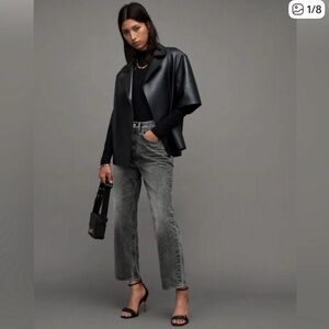 ALL SAINTS Jacket and Gray Jeans